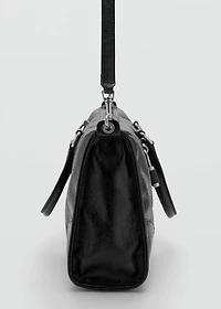 Rectangular handbag with handles