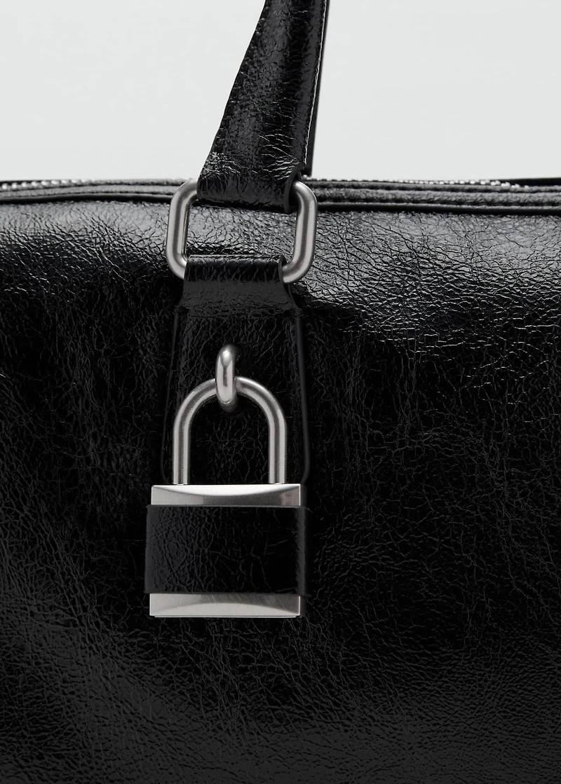 Rectangular handbag with handles