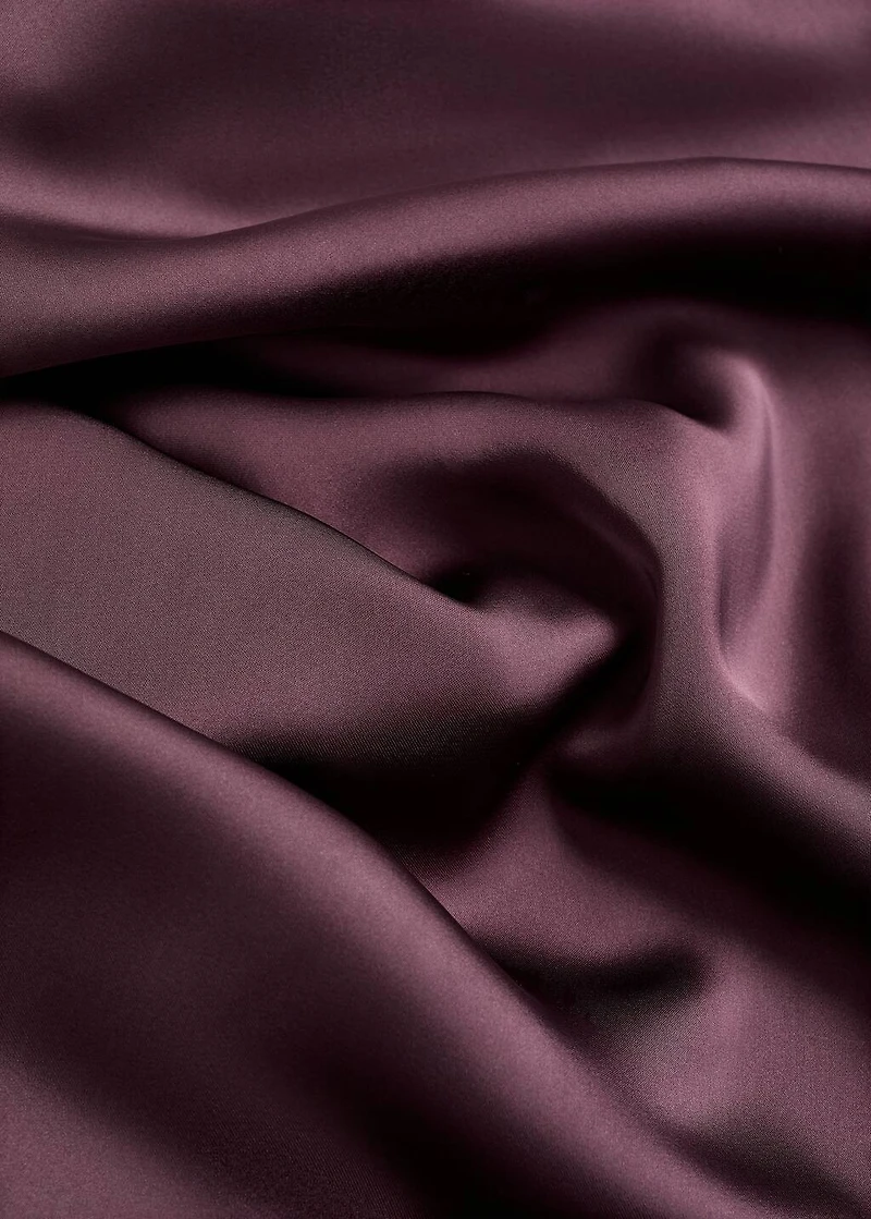 Satin high-neck dress