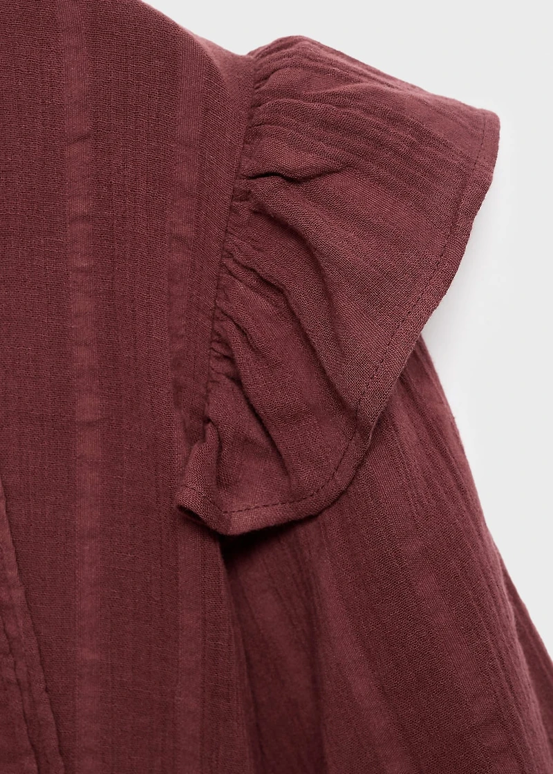 Blouse with pleat detail