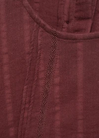 Blouse with pleat detail