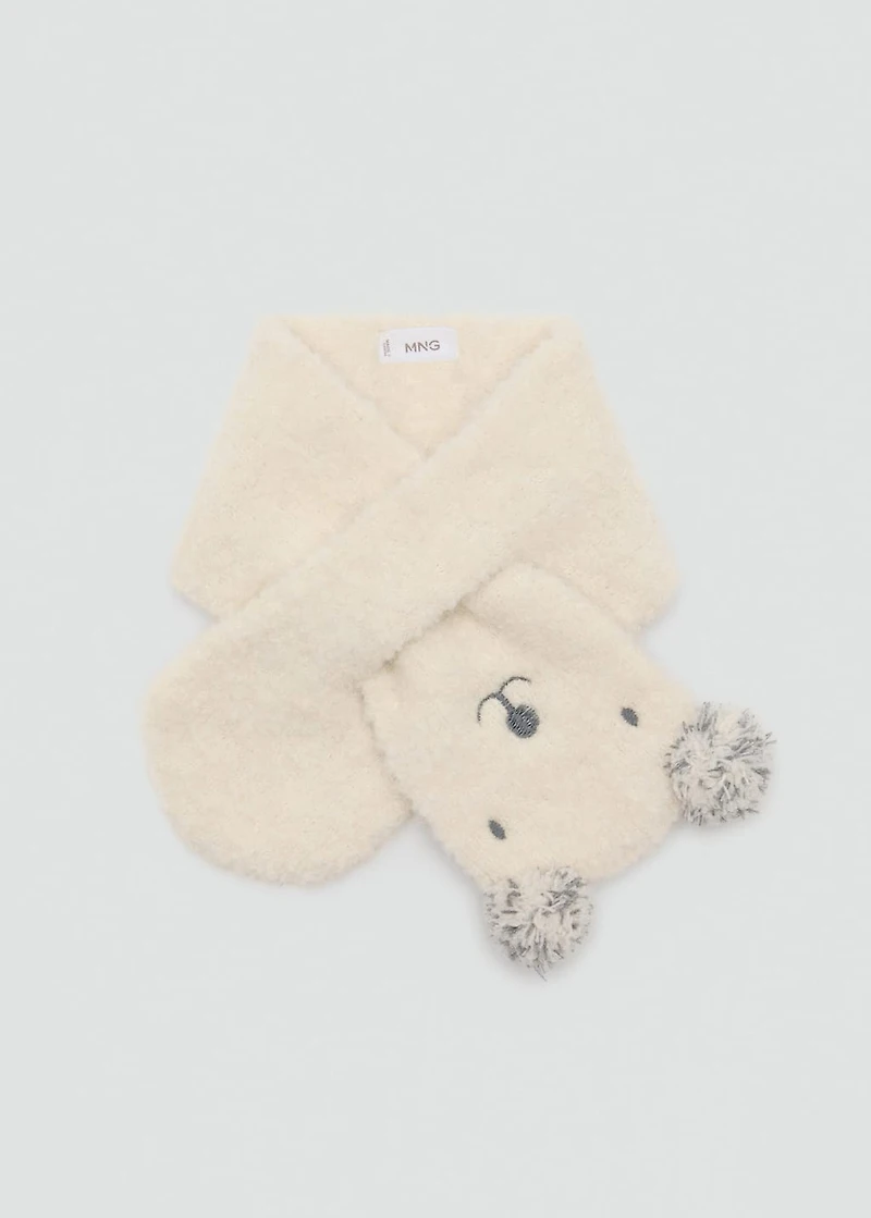 Bear knitted scarf