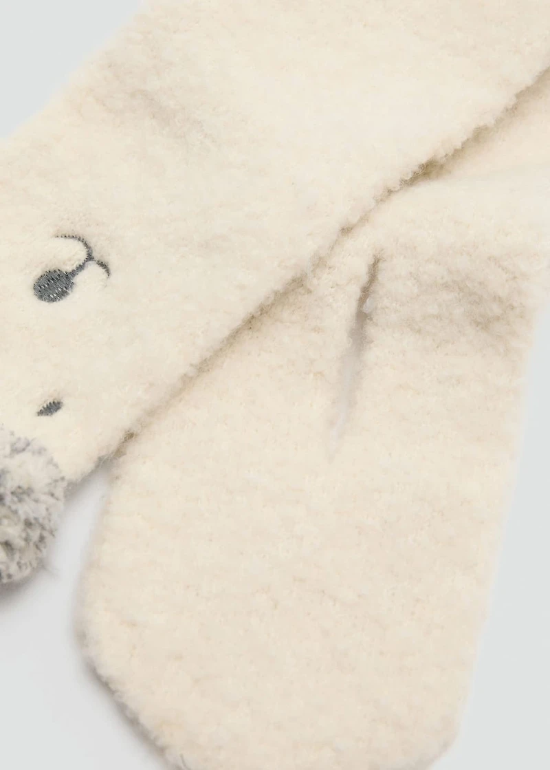 Bear knitted scarf