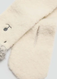 Bear knitted scarf