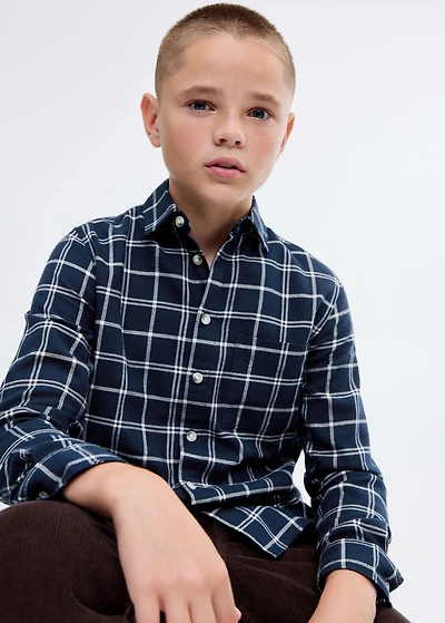 Cotton checked shirt