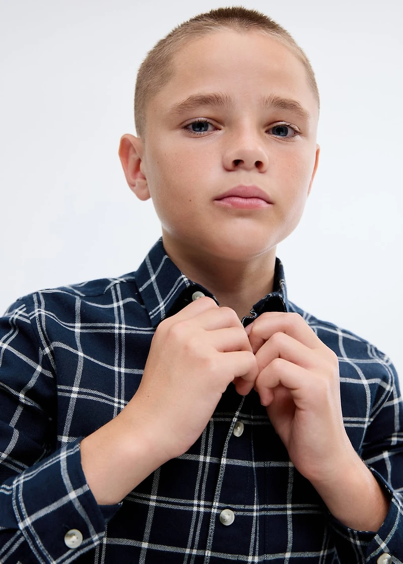 Cotton checked shirt