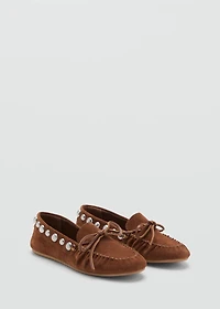 Studded suede shoes