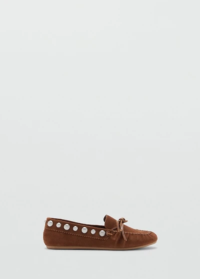 Studded suede shoes