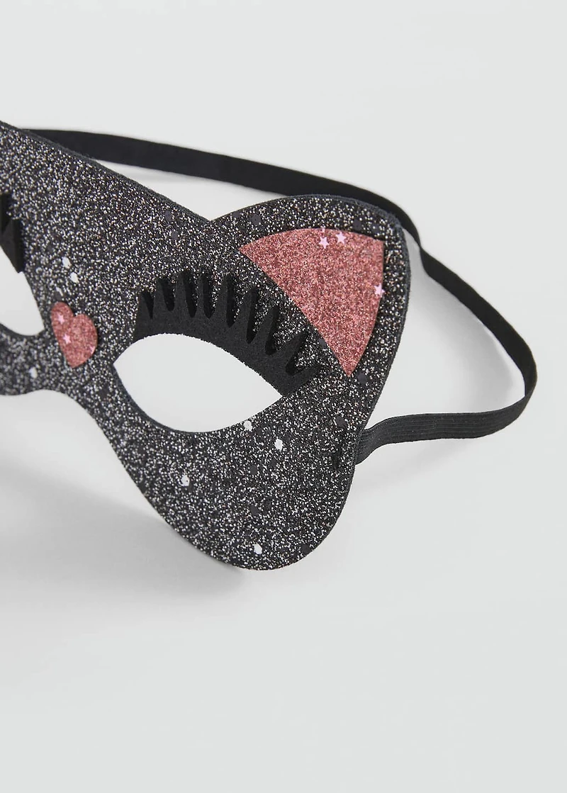 Glitter kitten mask