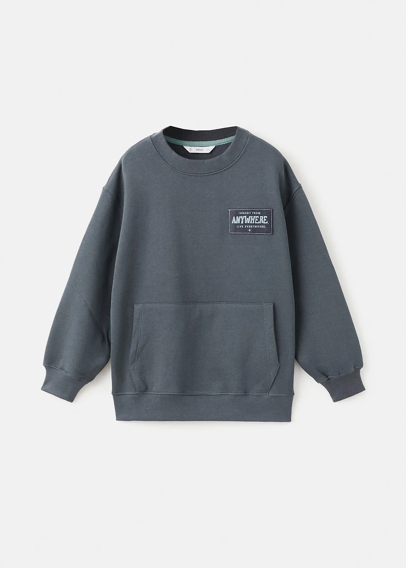 Printed cotton sweatshirt