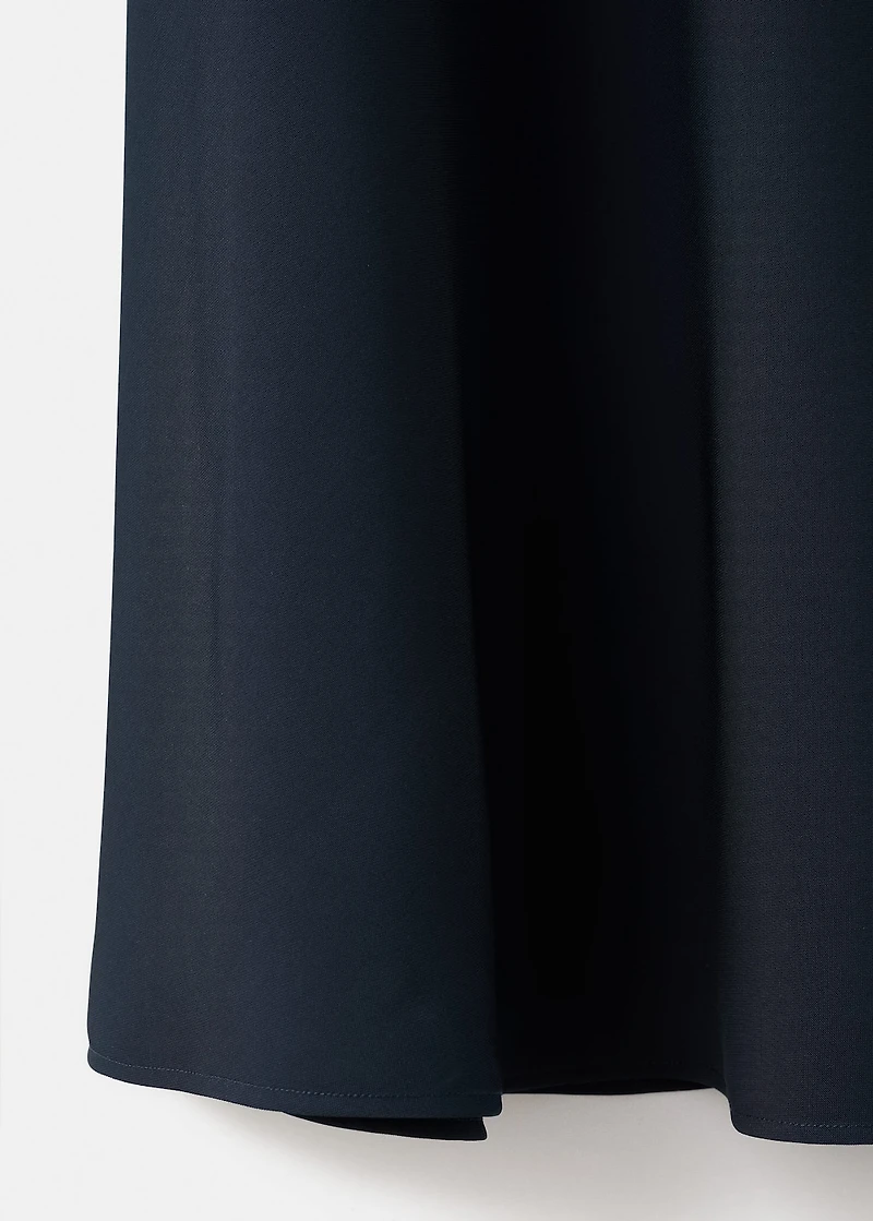 A-line dress with asymmetrical neckline