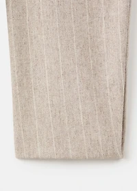 Pinstripe wool suit blazer