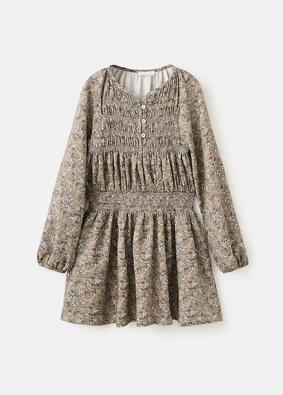 Ruched floral dress