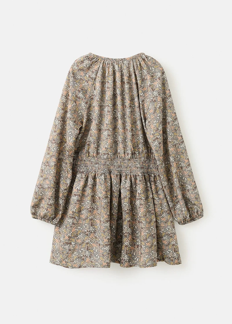 Ruched floral dress