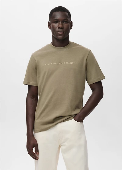 100% cotton t-shirt text