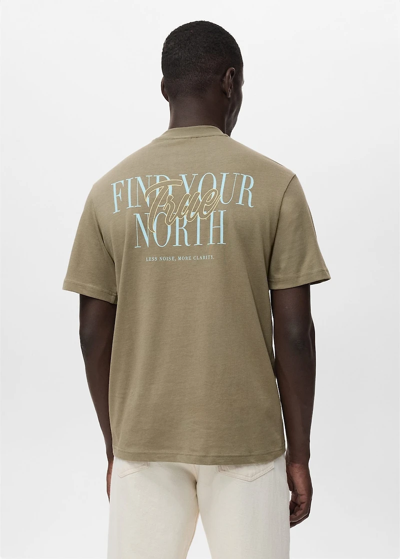100% cotton t-shirt text