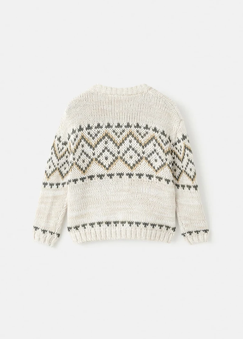 Jacquard knitted sweater