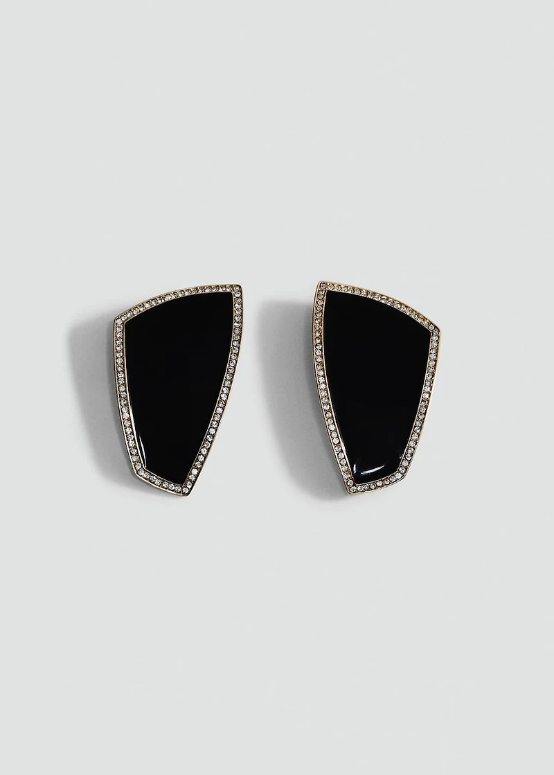 Earrings with combined crystals