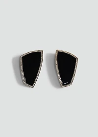 Earrings with combined crystals