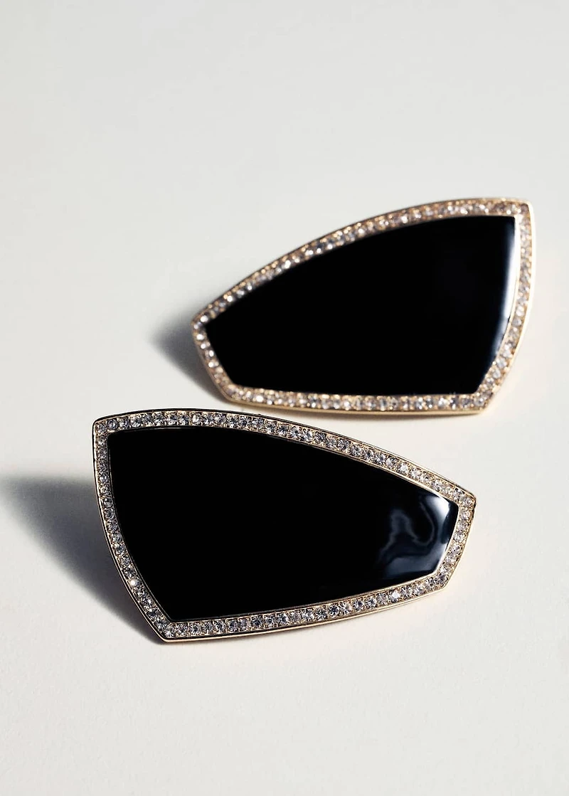 Earrings with combined crystals