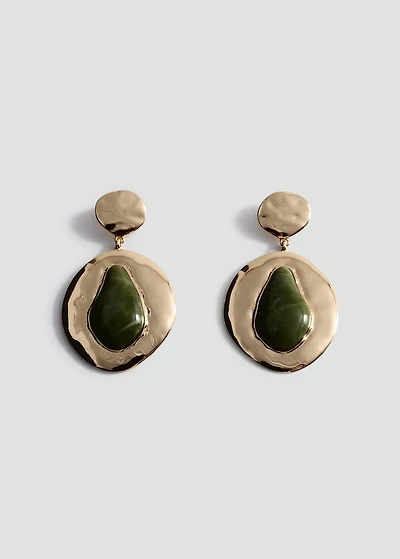 Mixed pendant earrings