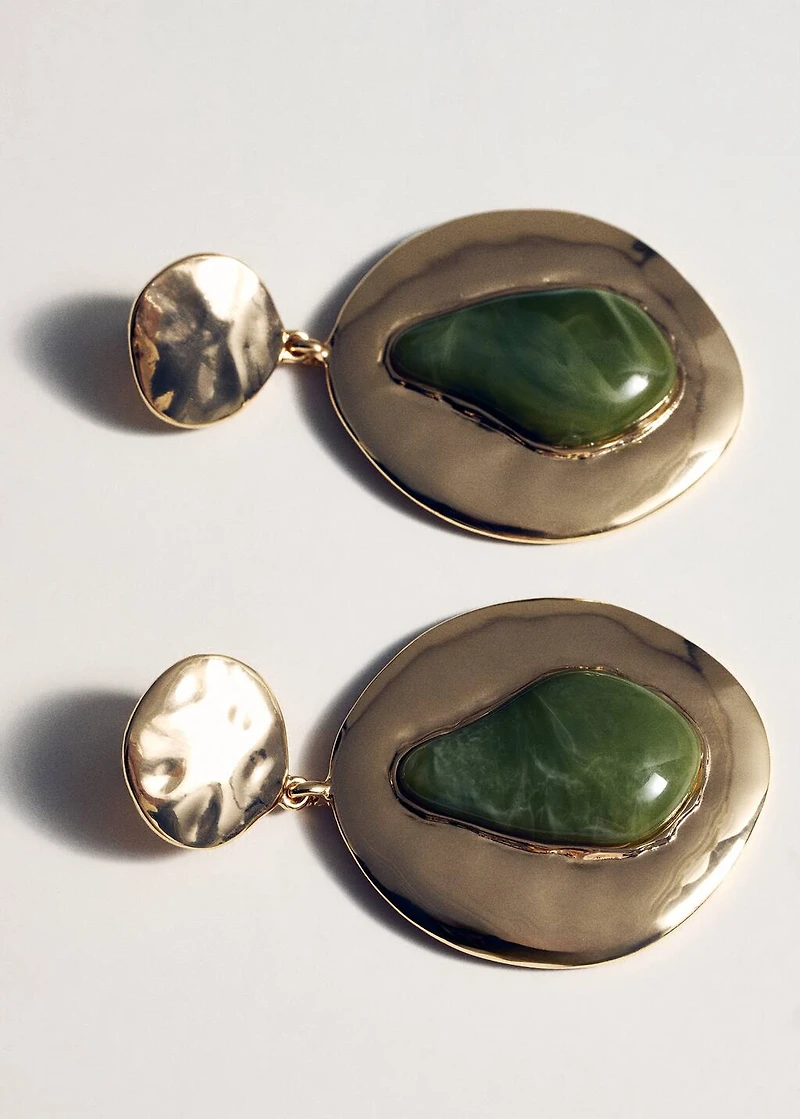 Mixed pendant earrings