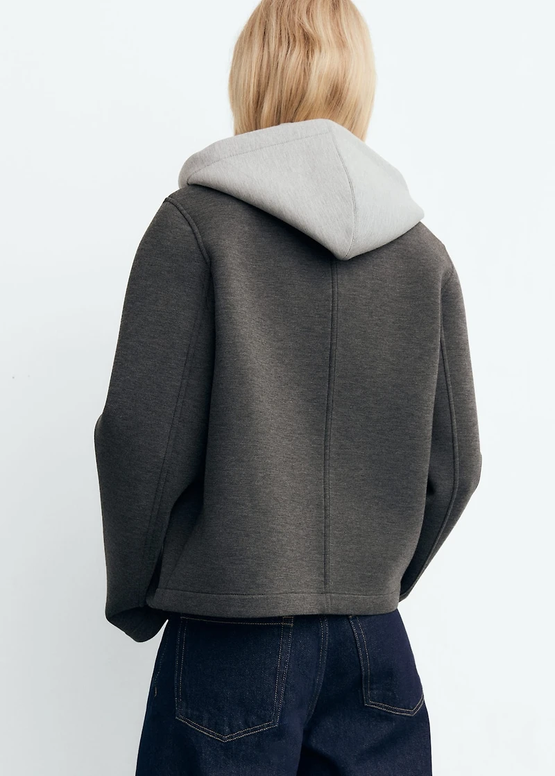 Combined hooded jacket