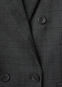 Double-breasted check jacket