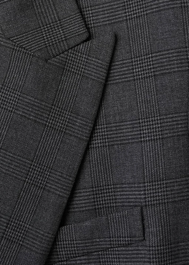 Double-breasted check jacket