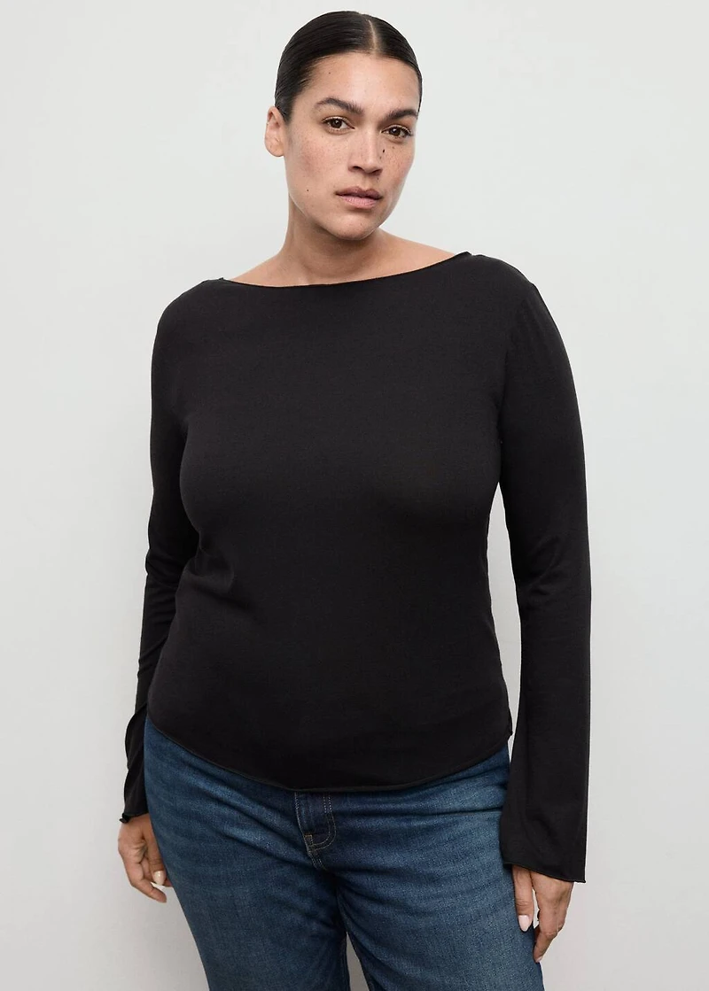 Boat neck t-shirt