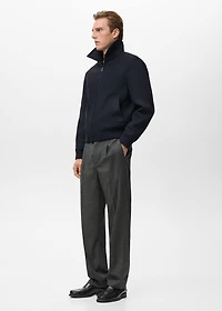 Zip textured jacket