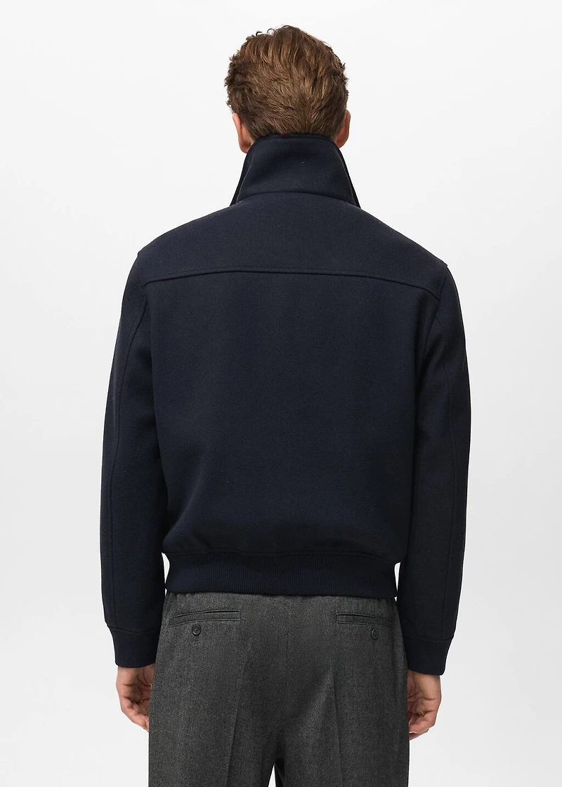 Zip textured jacket