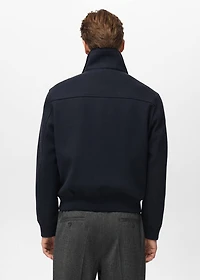 Zip textured jacket