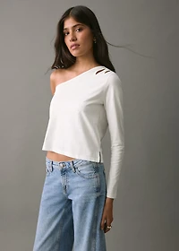 Asymmetric cotton T-shirt