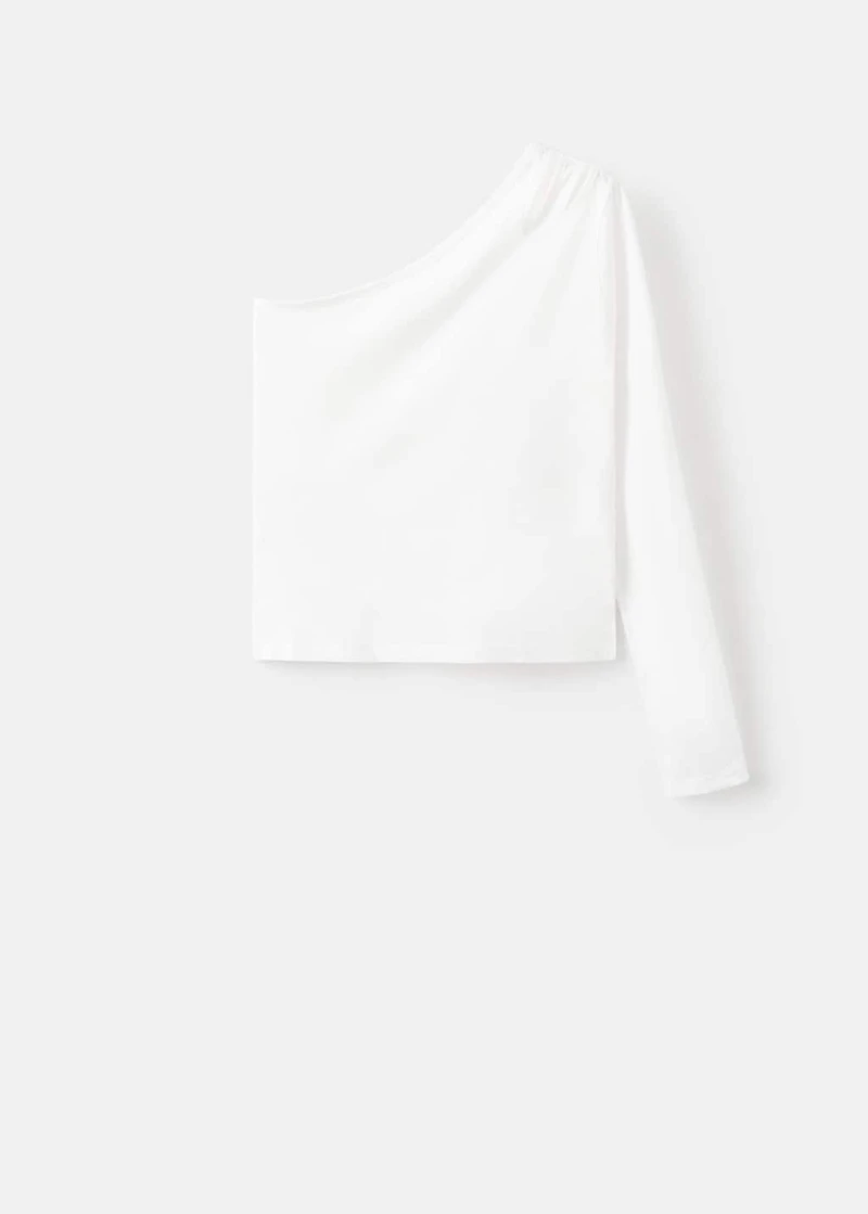 Asymmetric cotton T-shirt