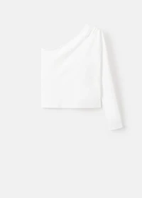 Asymmetric cotton T-shirt