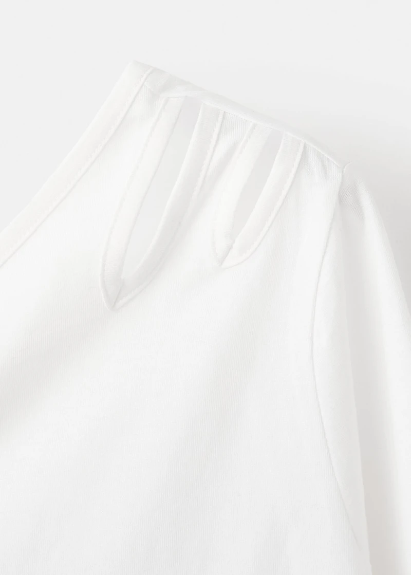 Asymmetric cotton T-shirt