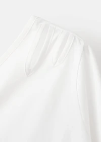 Asymmetric cotton T-shirt