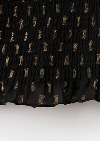 Asymmetrical lurex top