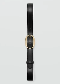 Oval buckle belt