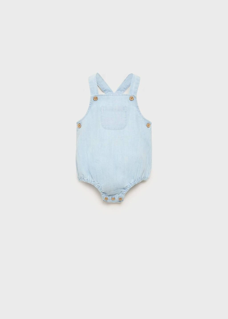 Short denim romper