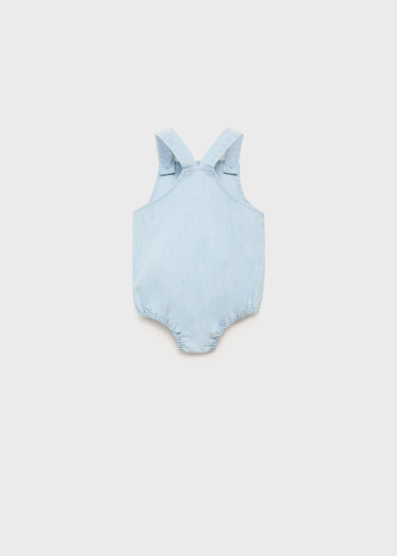 Short denim romper