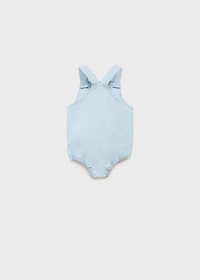 Short denim romper