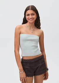 Strapless knitted top