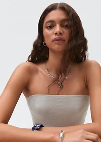 Strapless knitted top