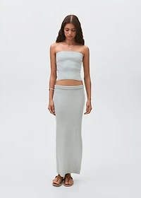 Strapless knitted top