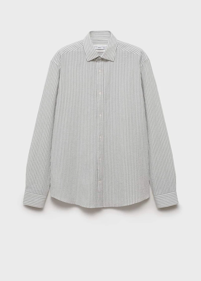 Regular-fit stripe-textured shirt