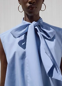 Tie-neck blouse