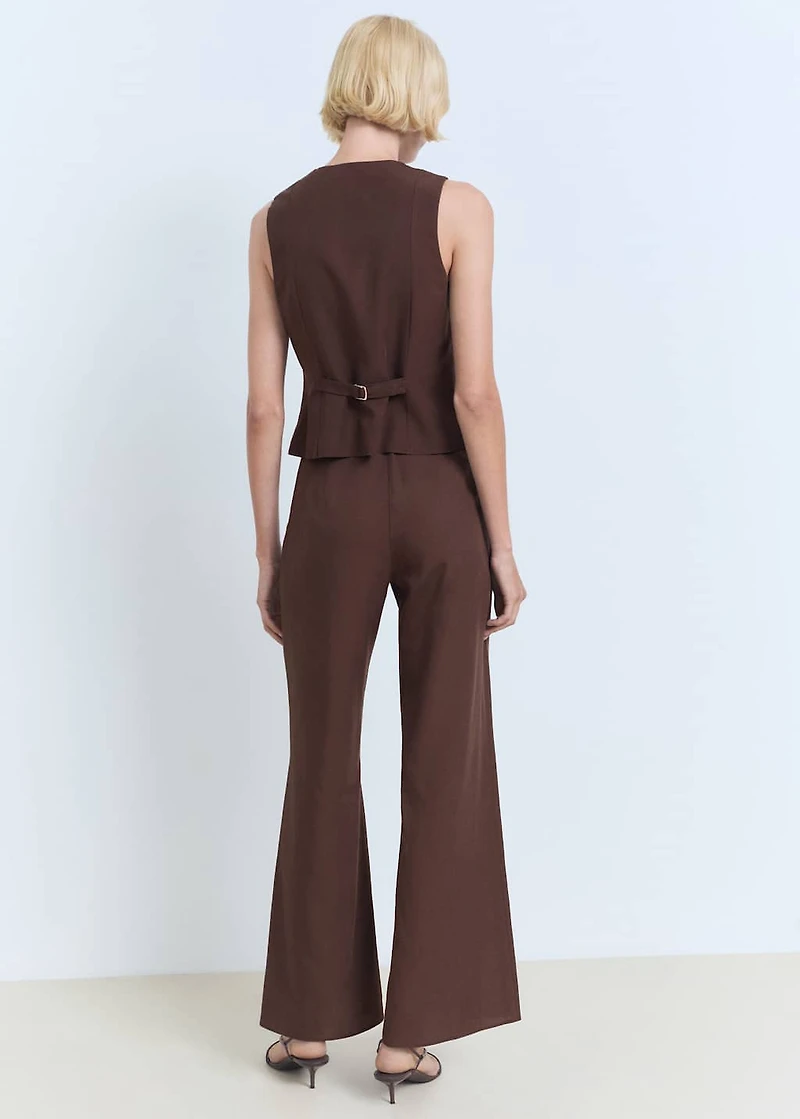 Straight-fit suit pants