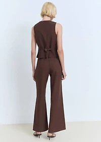 Straight-fit suit pants